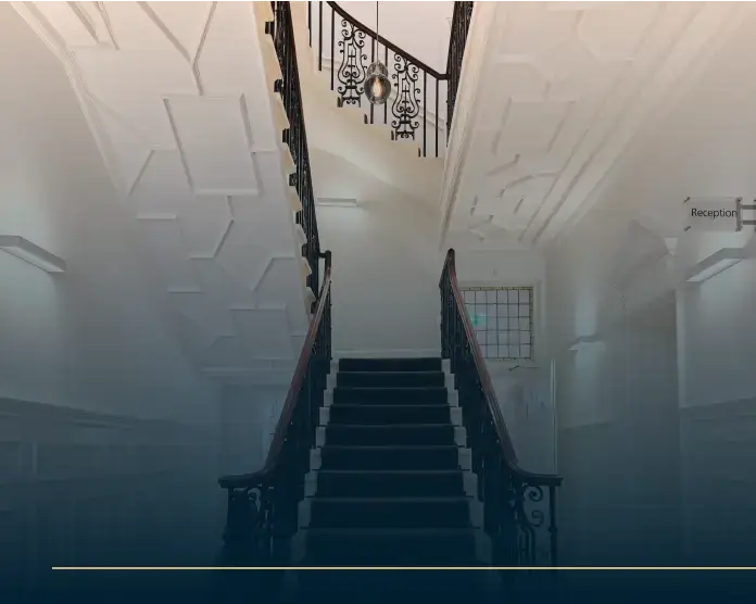 Elegant interior staircase of lumen harley street