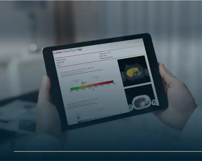 Liver MRI Multiparametic Scan report with liver images and diagnostic data