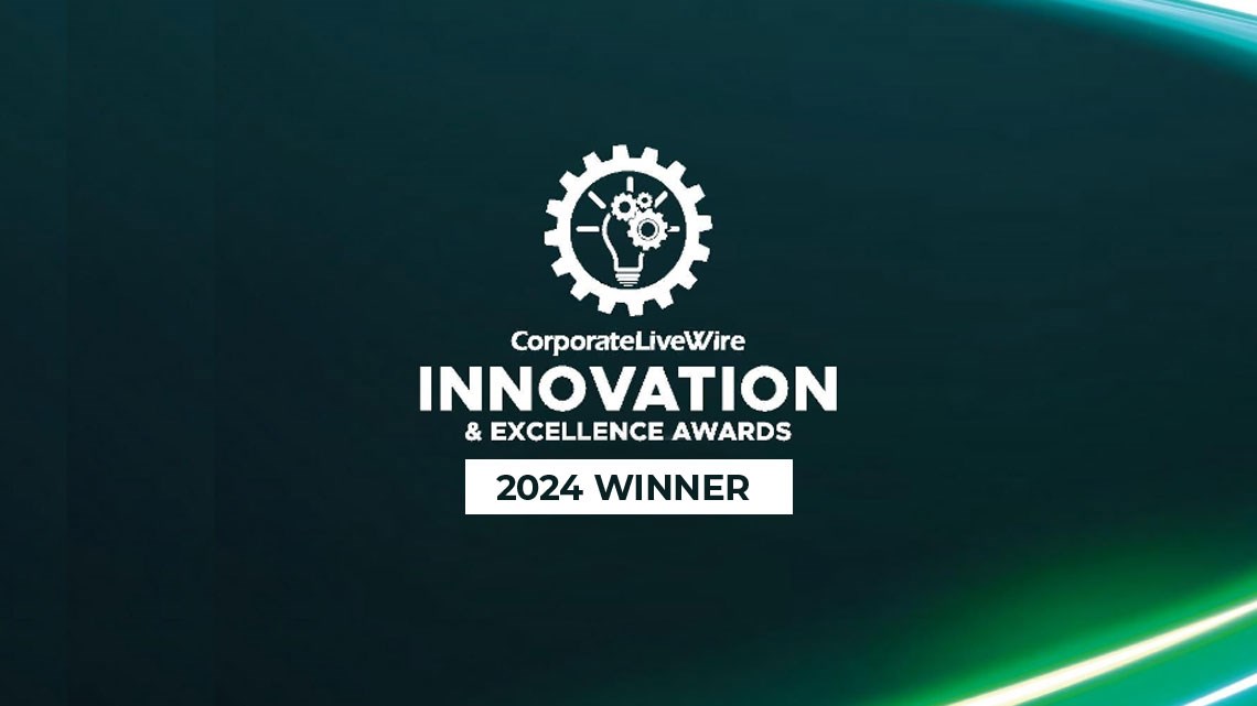 Logo for Corporate LiveWire Innovation & Excellence Awards featuring a gear, plant graphic, and green lines. Text reads: CorporateLiveWire Innovation & Excellence Awards 2024 Winner—highlighting achievements in Health Assessments.