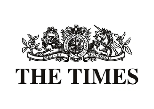 The Times newspaper logo features a lion and a unicorn holding a crest with the motto “Dieu et mon droit,” above bold text reading THE TIMES—symbolizing tradition and trust, much like our comprehensive Health Assessments.