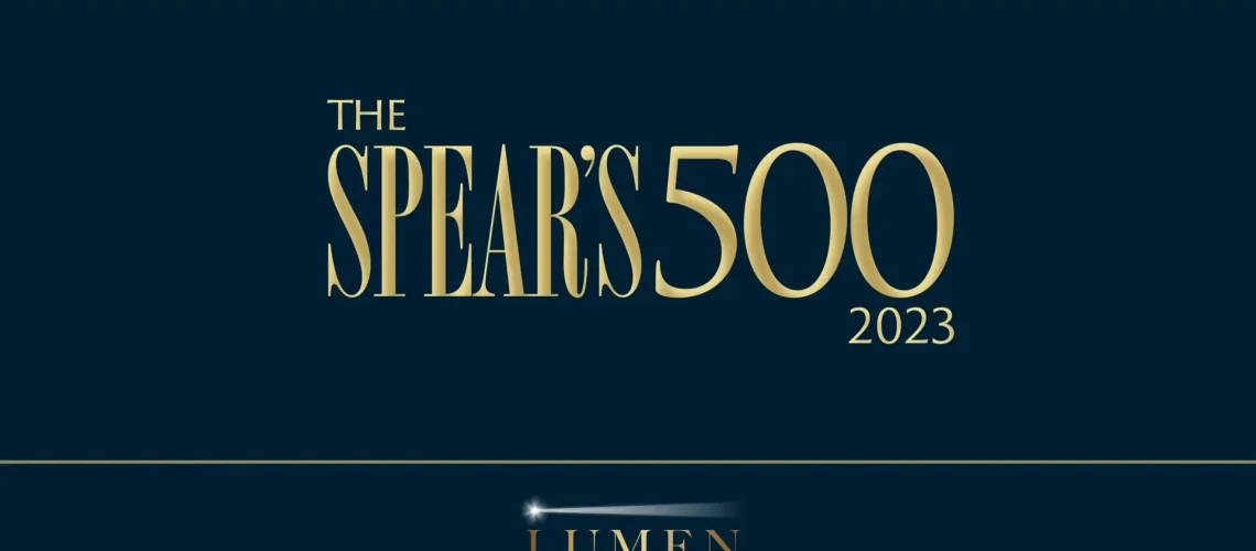 The Spear’s 500 2023 logo with lumen harley street - health assessment london