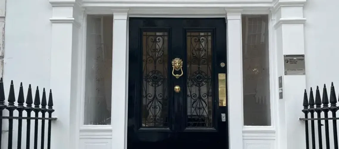 Front entrance of lumen harley street clinic - health check london